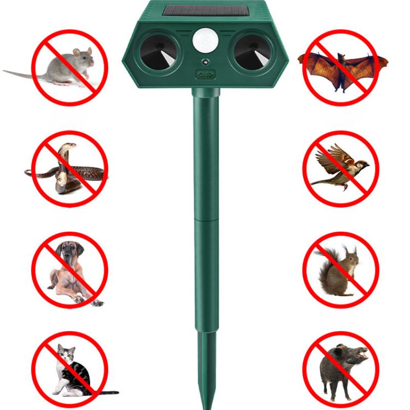 1 шт. Солнечный отпугиватель мышей, Ультразвуковой высокомощный отпугиватель птиц, Сад Ферма Вспышка Открытый Сад Отпугиватель змей
