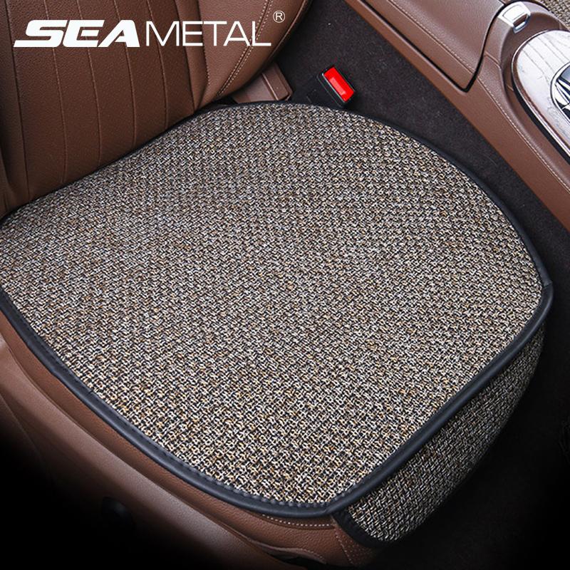 SEAMETAL Flax Car Seat Cover Protector Linen Front Seat Cushion Comfortable Breathable