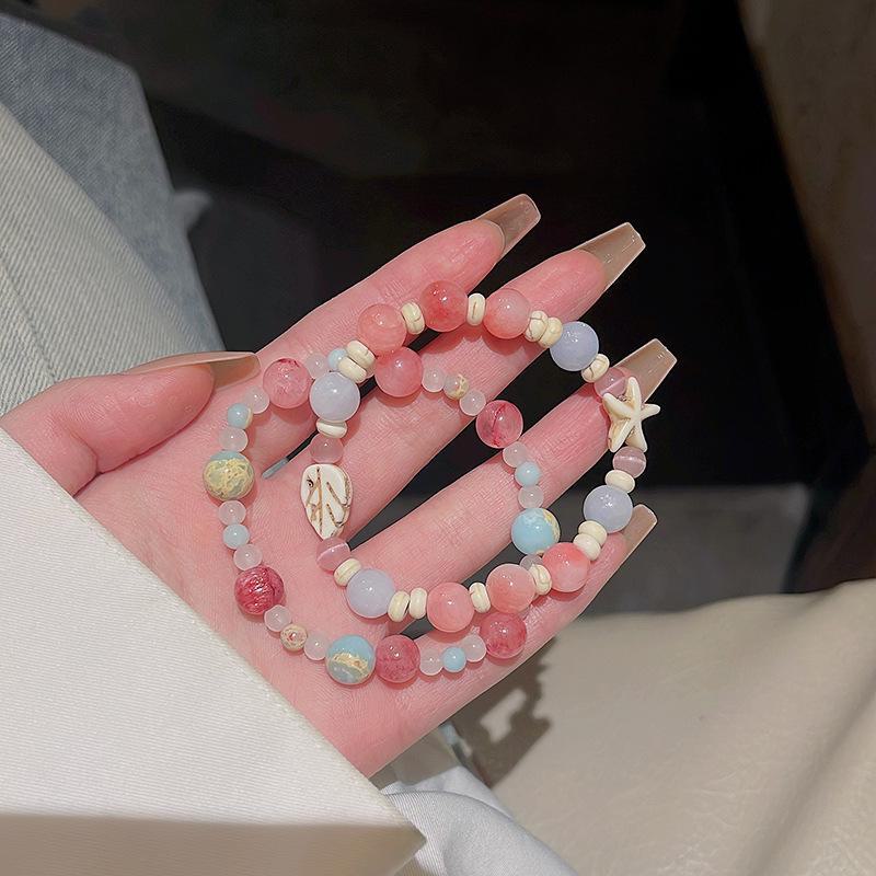 Браслет из бисера Dopamine Color Starfish - Милые украшения с кристаллами клубники для женщин