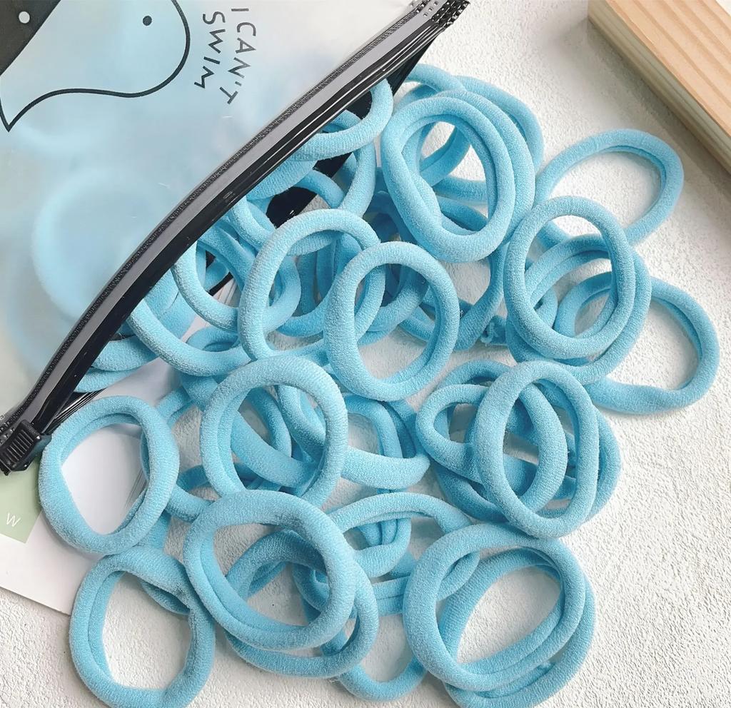 30/50/100PCS/Lot Girl Mix Colors Hair Bands Basic Hair Ties Elastic Headband Hair Scrunchies Women Accessories Ponytail Holder