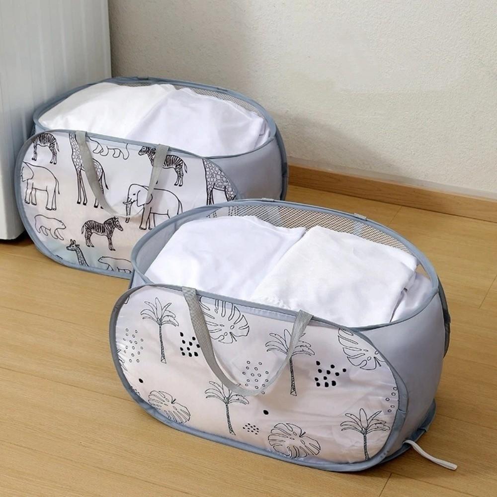 Cartoon Folding Laundry Basket Collapsible Laundry Hamper Space Saving Storage Basket Bedroom