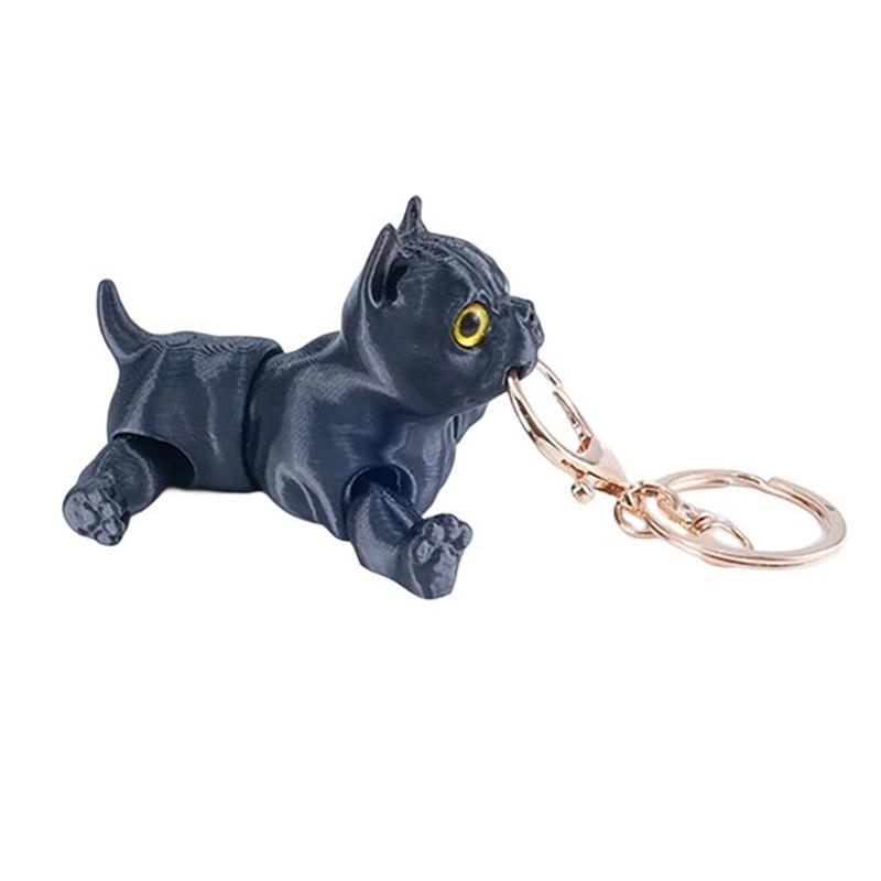 Брелок-статуэтка французского бульдога, напечатанный на 3D-принтере, Подарки для любителей бульдогов, Декор для стола/книжной полки, Украшения для приборной панели автомобиля, Фигурки, Модель собаки