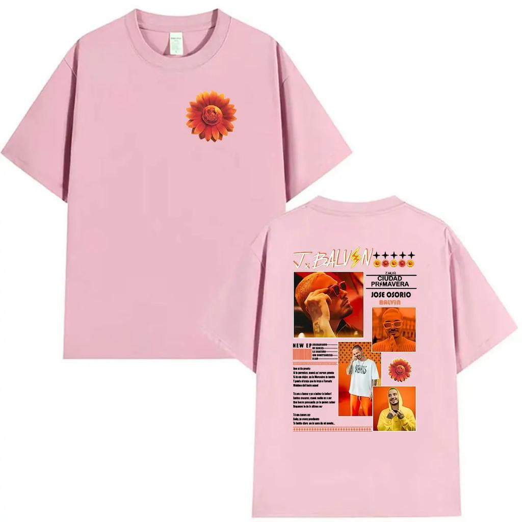 Rapper J Balvin Tour 2026 Graphic T Shirt Men Women Vintage Fashion Oversized T-shirts Cotton T-shirt Man Hip Hop Clothing Tees