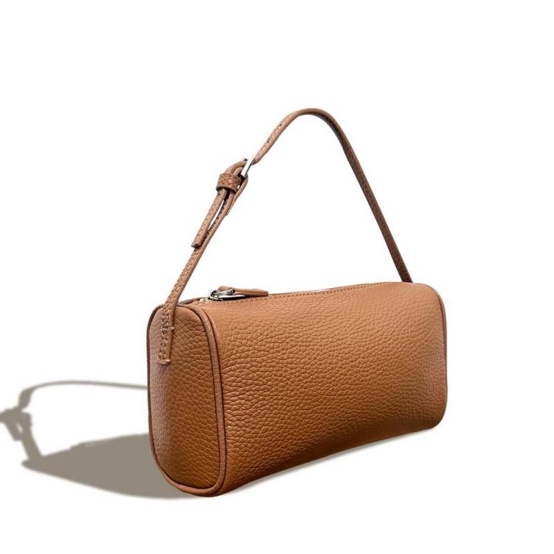 2026 Genuine Leather Women's Bag Tc Top-layer Cowhide Pen Holder All-matching High-end Portable Crossbody