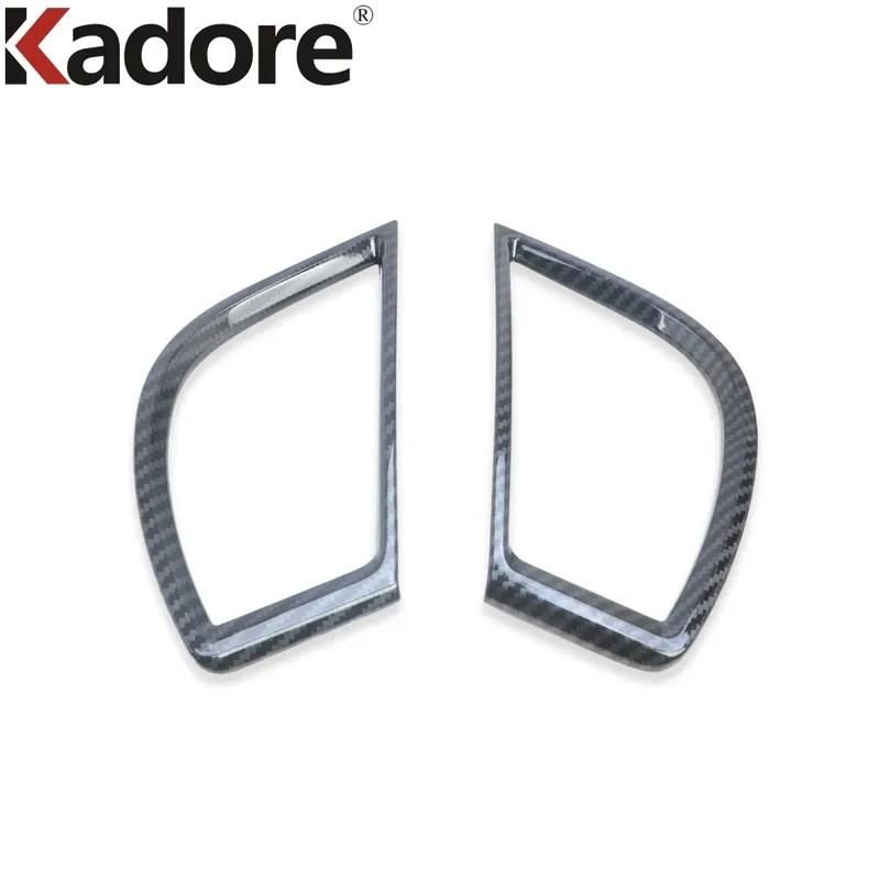 Для Kia Seltos     Накладка-молдинг на вентиляционное отверстие передней боковой панели кондиционера из углеродного волокна, элемент отделки салона