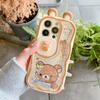Для iPhone 11 12 13 14 15 16 17 Pro Max Блестки Ушки Рилаккума Раздвижное Окно Защита Камеры Чехол