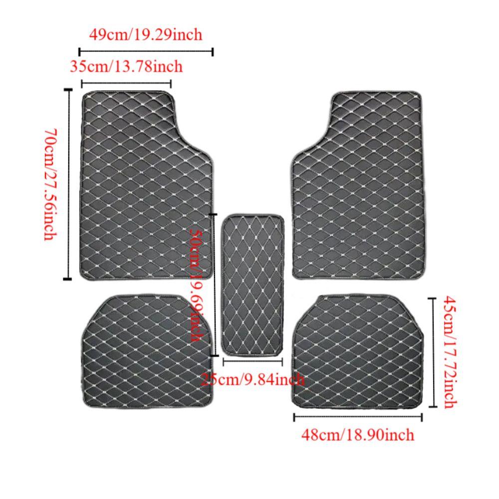 Водонепроницаемые автомобильные коврики из искусственной кожи, автомобильный пол, 5 шт., защитная накладка для ног, авто