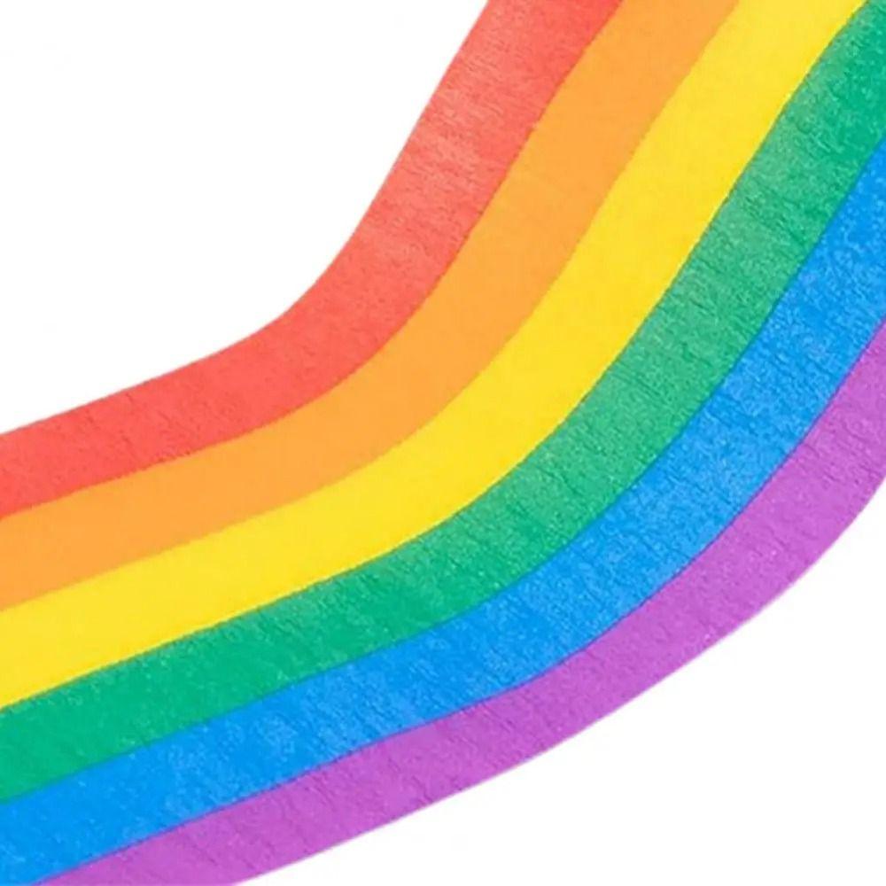 10Rolls Vibrant Colors Rainbow Crepe Paper Colorful Crepe Paper Streamers Party Backdrop