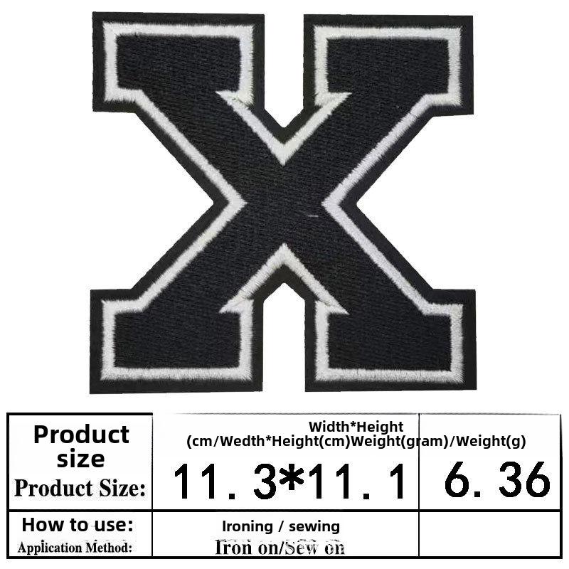 Вышитый алфавит и цифры нашивка на рукаве из джерси