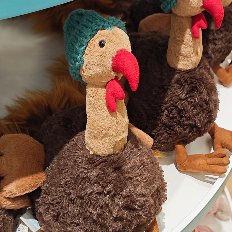 JC Cute Turkey Series Plush Stuffed Doll Cute Turkey Soft Cartoon Chidren Sleep Companion Toy Girl Bag Charm Festive Fun Gifts