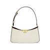 Tory Burch Eleanor Gold Logo Hardware Decorated Calfskin Shoulder Bag Regular Small Women shoulder bag white 164762-100