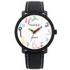 ZooooM PENCIL RELOGOL Unique Handwritten Colorful Quartz Movement with Faux Leather Fashionable and Casual for Women Wristwatch, Design, Band, (Black