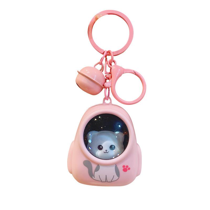 Backpack Cat Luminous Keychain Toys Cartoon Bag Decorations Kids Cute Gifts