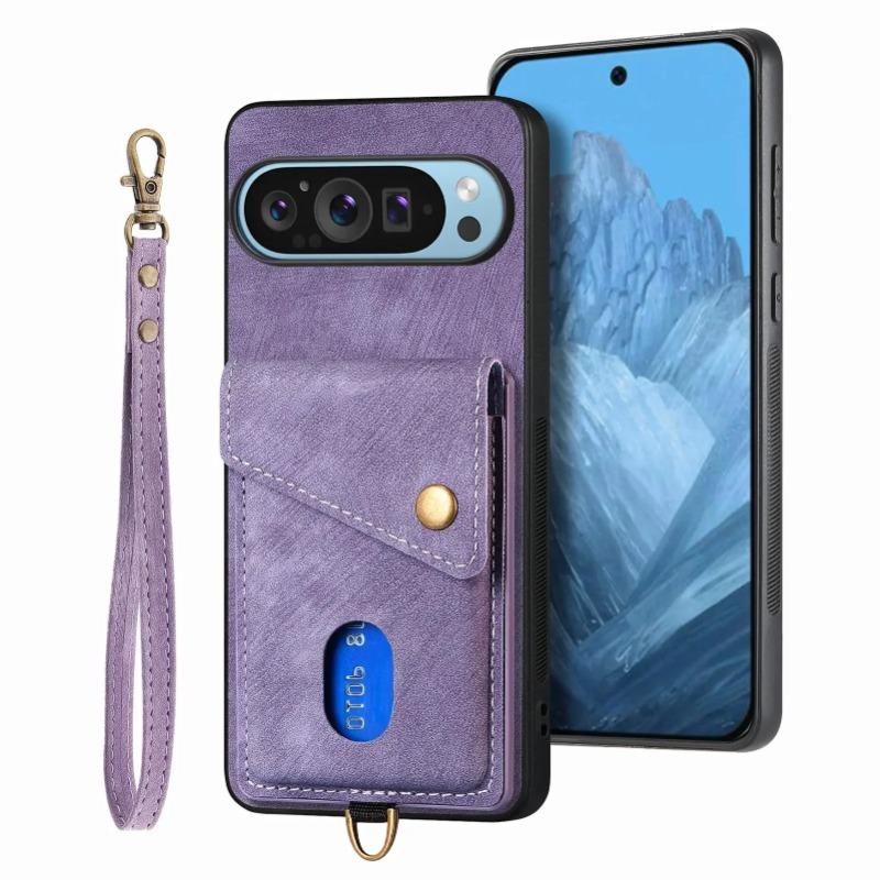 Для Google Pixel 9 Pro XL ремешок на запястье слот для карт кошелек телефон чехол для Google 8 9 Pro 8A 7A 6A кожаный кошелек защитный чехол