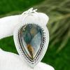 Mothers day Deal 925 Sterling Silver Pear Bloodstone Stone March Pendant Jewelry