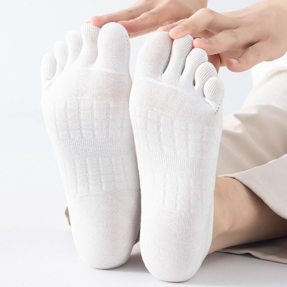 Thin Hosiery Five Toe Boat Socks Anti-slip Sports Socks Fashion Men's Five Finger Socks Soccer