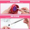 4pcs Metal Straw for Owala Kids 12 OZ Stainless Steel Tumbler, Reble Stainless Steel Replacement Straws with 2pcs Cleaning Brushes Compatible with