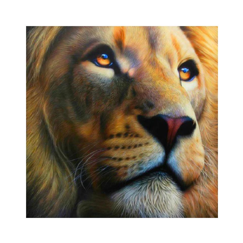DIY 5D Лев алмазная живопись горный хрусталь картина полный круглый животное полная алмазная вышивка подарок мозаика вышивка крестиком украшения