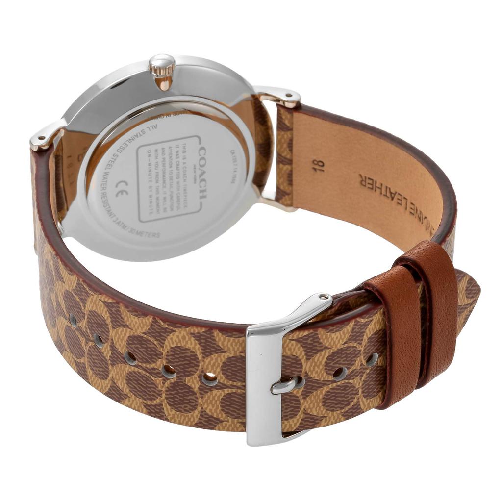 PERRY Silver Dial Stainless Steel Quartz 36MM Watch 14503122 Brown [Coach] Women's [Item]