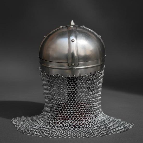 Viking Chain-mail Helmet Vandal Medusa steel Helmet Chain-mail Hand forged Armour Helmet Best Gift