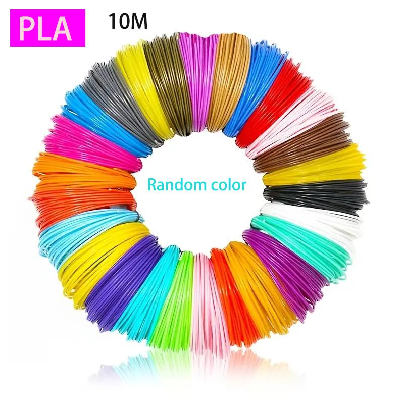 Диаметр нити PLA 1,75 мм, цветной материал для 3D-печати для 3D-ручки, 10/20/30 цветов, 10M 25M 100M, бесцветный, без запаха и безопасный