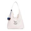 Womens Canvas Tote Bag Large Capacity With Printed Design Soft Material For Street Fashion Daily Carry