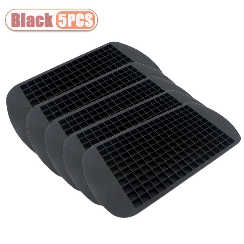 1-5PCS160 Grid Silicone Ice Tray Ice Cubes Foldable Ice Mold Ice Breaker Ice Grid Tray Small Square Mold Ice Maker Silicone Mold