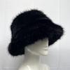Yousheng Women Basin Hat Faux Fur Rich Colors Soft Thickened Fluffy Keep Warm Decorative Creative Design Bucket Hat Clothes Accessory