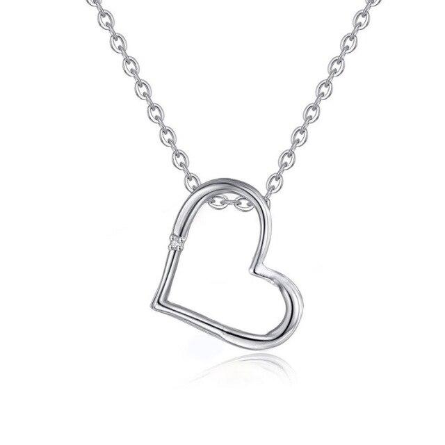925 Sterling Silver Pendant Necklace For Women Heart Necklace Silver 925 Jewelry Women Necklace 925