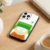 S-South P-Park Cartoon Phone Case For iPhone 17 16 15 14 13 12 Max Plus Silicone Black Cover