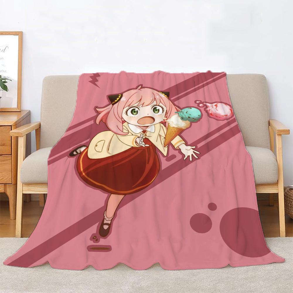 Spy X Family Summer Blanket King Size Moose Blanket For Bed Throw Home Interior Beach Полотенца Microfiber Beds Knitted Plaid