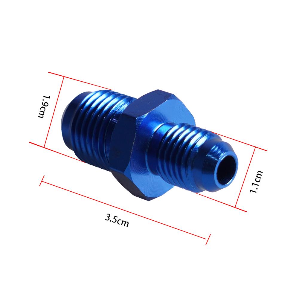 AN4 AN6 AN8 AN10 Oil Fuel Hose End Adapter Fitting Straight AN4 Male To AN6 Male Coupler Aluminum Anodized Male Flare Black Blue Fuel System