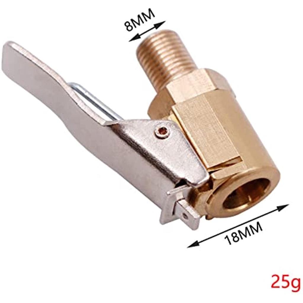 Комплект из 2 шт., штепсельная вилка рычага автомобильного клапана, воздушный патрон, латунный клапан для шин, зажим для воздушного насоса, вилка автомобильного клапана, адаптер для резьбы сопла воздушного насоса, зажим для переоборудования головки для шин