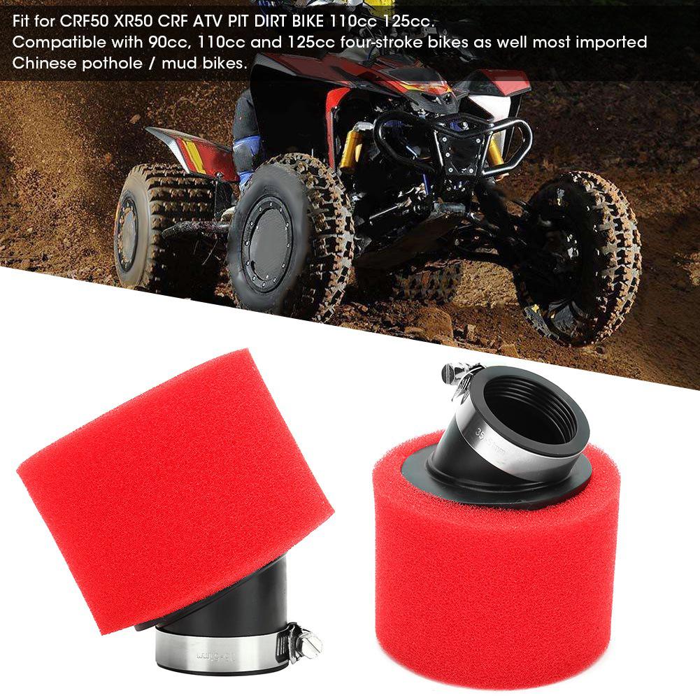 38mm 1.5in 45 degrees  Angled Foam Air Filter Capsule Cleaner for CRF50 XR50 CRF ATV PIT DIRT BIKE 110cc 125cc Red