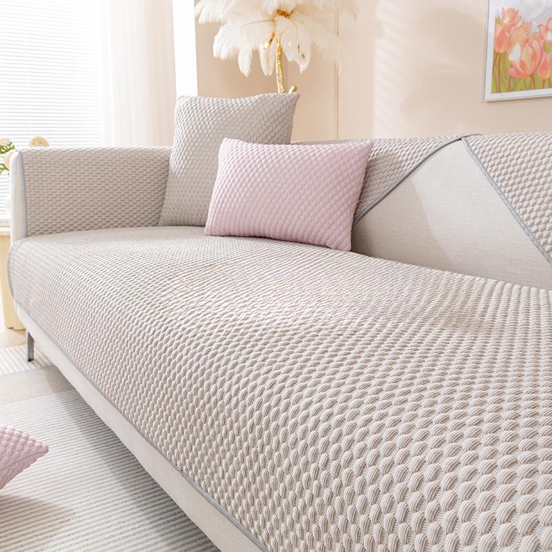 Summer Ice Silk Sofa Cushion Non-Slip Cover Cover Simple Cover Cloth Technology Cool Feeling Seat Cushion for Summer Sofa Cover