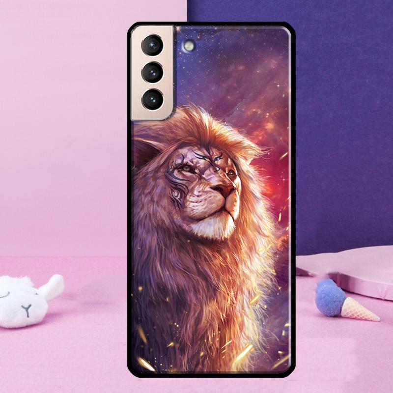 Lion Art Phone Case For Samsung Galaxy S25 Ultra S23 S20 S21 S22 S24 FE S9 S10 Plus S24 Ultra Cover