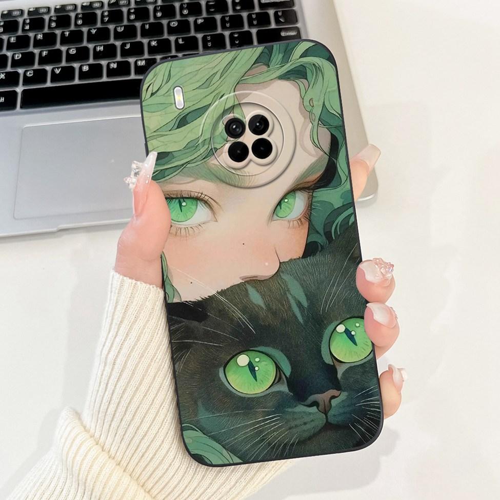 For Huawei Y9a Case Fashion Cute Cartoon Luxury Flowers Silicone Back Cover For Huawei Y9a Phone Case Shockproof Bumper FRL-L22