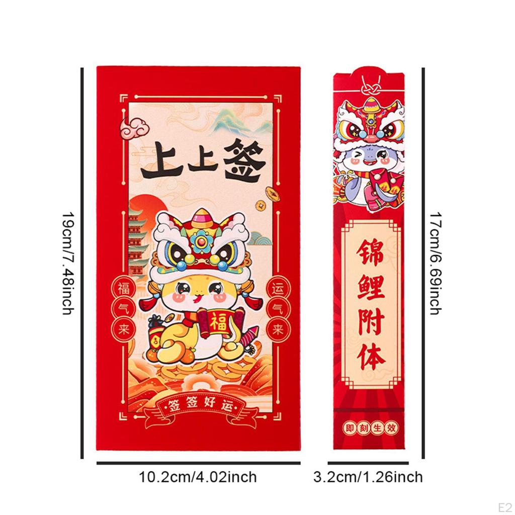12 Pieces Red Envelopes ,Spring Traditional Lunar ,Year Snake for Festival Present Money Gifts