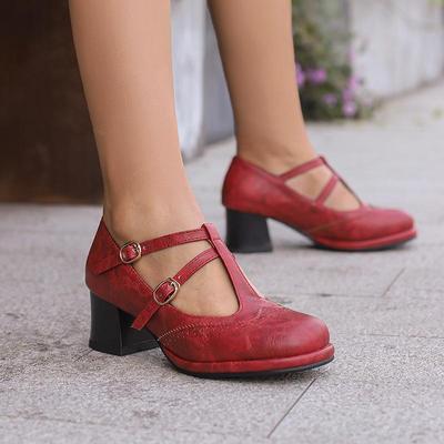 Q/Женские туфли на высоком каблуке, новые весенне-летние удобные туфли на толстом каблуке, большие низкие кеды