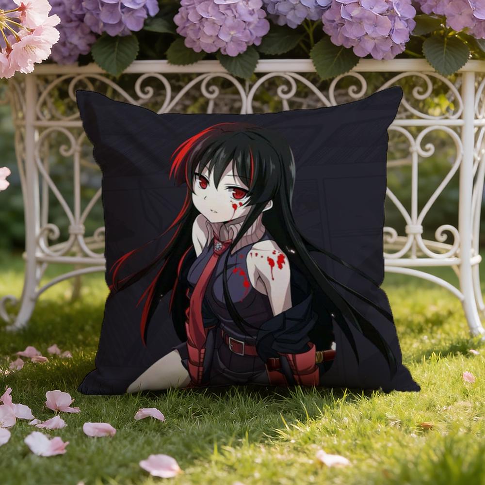 A-Akame Ga K-Kill Наволочка-подушка с покрытием Cushion Cover для дома и автомобиля, двойного назначения: Двусторонняя конструкция для максимального комфорта