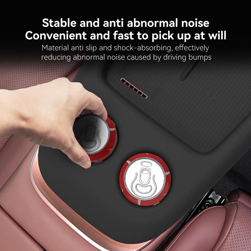 Custom Fit Silicone Wireless Charging Pad & Cup Holder Liner for 2026 Nissan NX8 Anti-Slip Dust-Proof Console Mat All-in-One