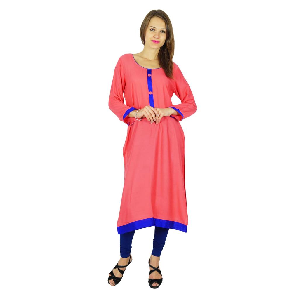 Phagun Bollywood Kurta Indian Designer Women Ethnic Kurti Cotton Tunic Dress