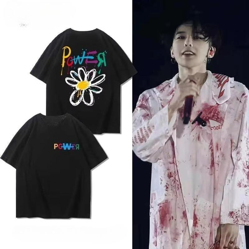 GD Surrounding The Same Short-sleeved T-shirt Boys and Girls Students Teenagers Summer Pure Cotton Loose Casual T-shirt