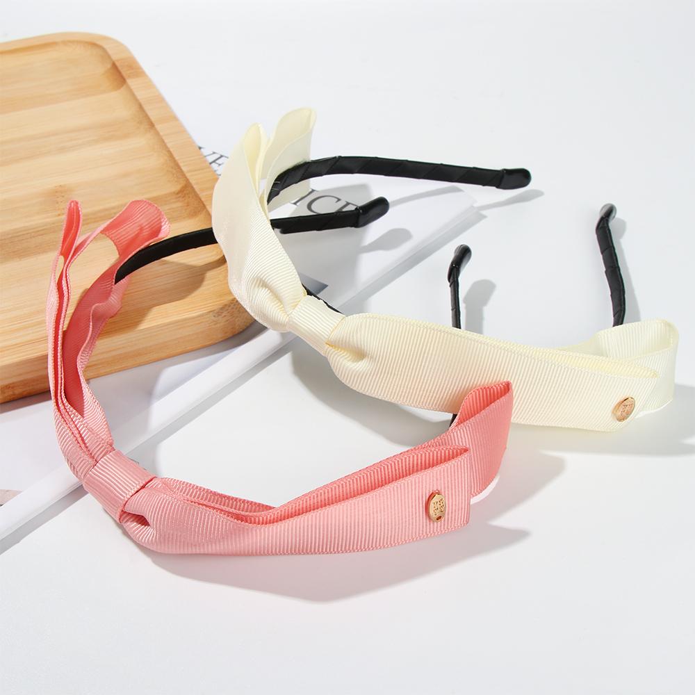 Аксессуары для волос Милый винтажный бант-ободок Головной убор Широкая повязка на голову Повязка на голову с бантом Резинки для волос