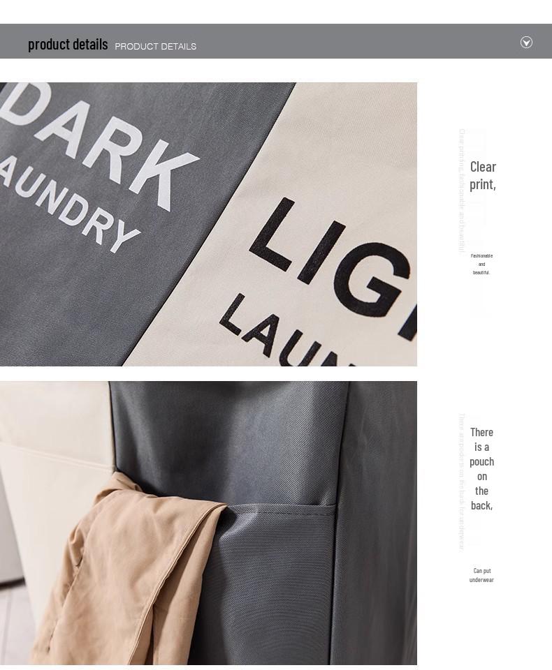 Foldable Waterproof Laundry Hamper with Handles - Oxford Cloth and Aluminum Frame