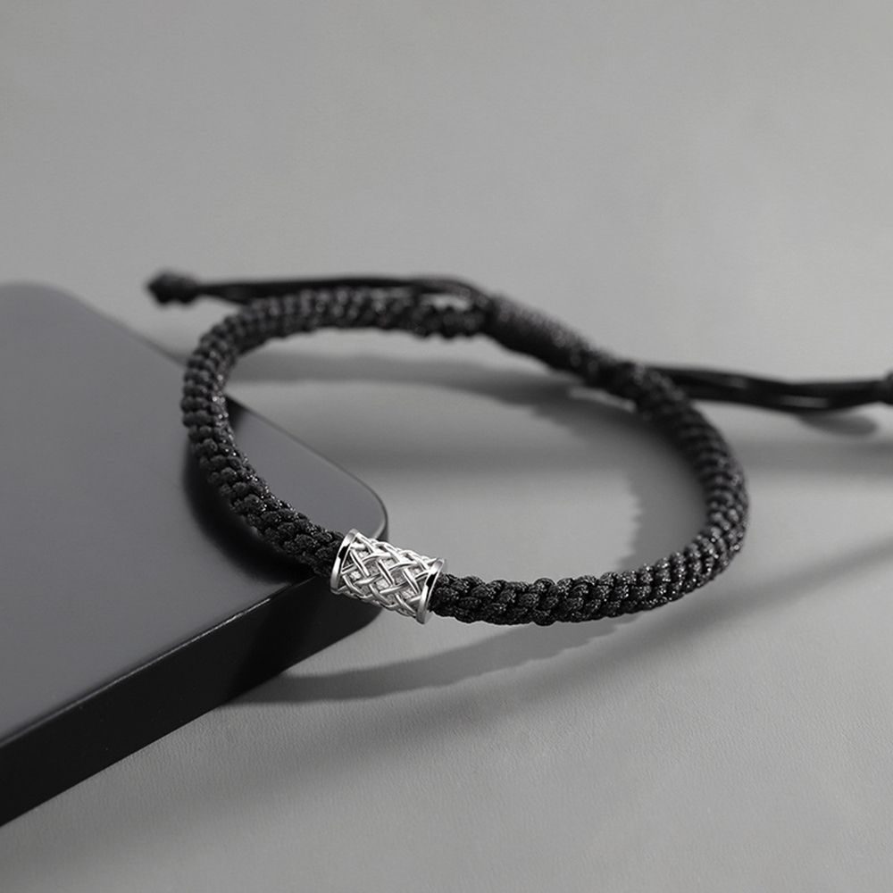 Letters Seven Virtues Women Men Bracelets Korean Style Wristband Braided Hand Rope Jewelry Gift