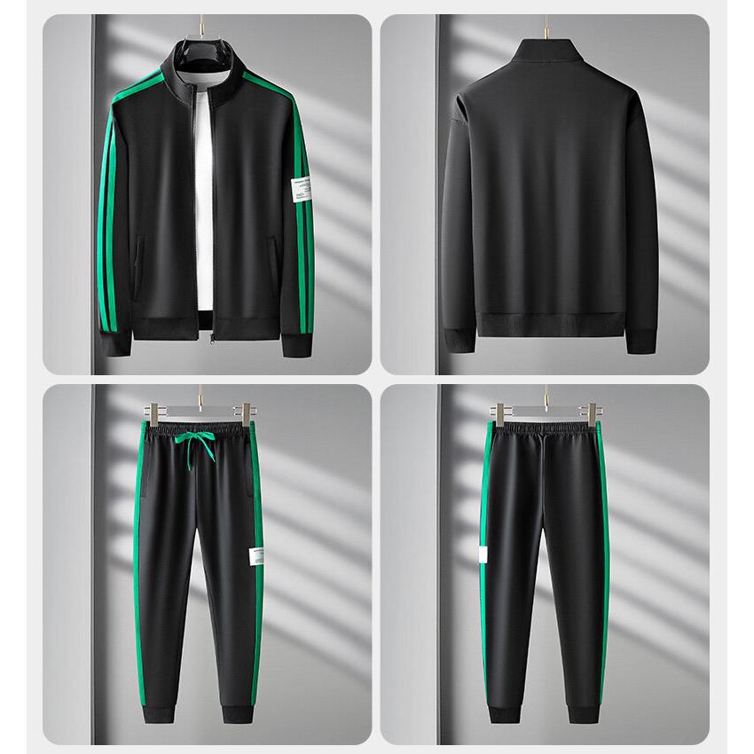 Men's Autumn Sports Casual Cardigan Zipper Two Piece Sports Set