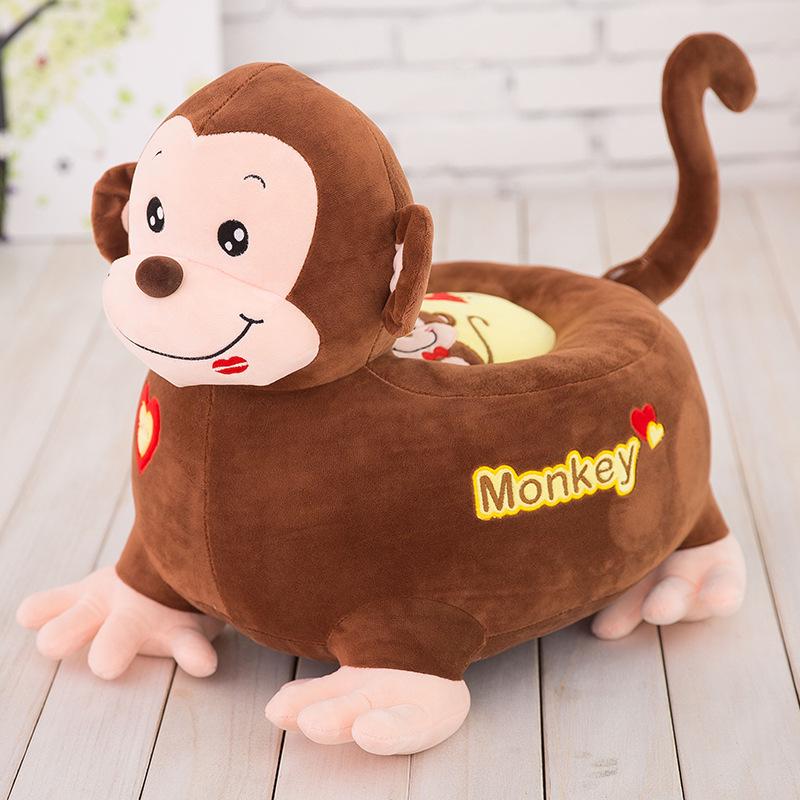 Ленивый детский плюшевый диван-животное: Куклы динозавр, жираф, слон