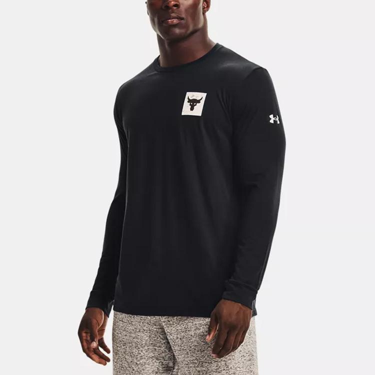 Under Armour Project T Shirts Men's Black Crew Neck Moderate Straight Fit 1367115-001