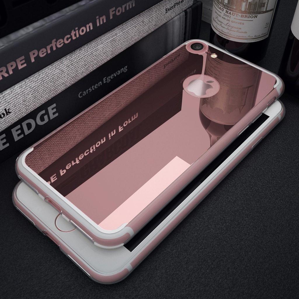 Прозрачный бампер с зеркальной задней стороной для iPhone 5 6 7 Plus 7s